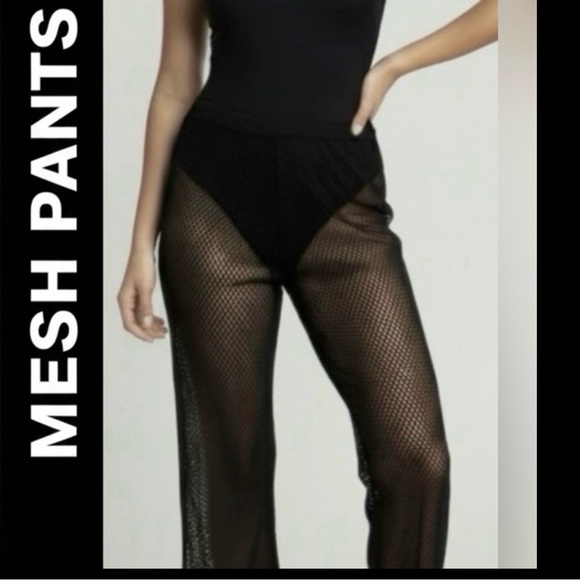 Pants - MESH - Black Mesh Pants Size Have XL New With Out Tags
